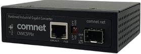 Hardened 10/100/1000 PoE bt Media Converter, 100 or 1000 SFP Optical Port