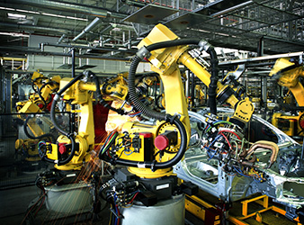 Industrial Autmation - Robotic Factory Assembly Line
